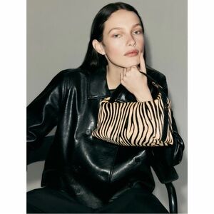 New w/ Tags H&M Premium Leather Animal Print Crossbody Bag